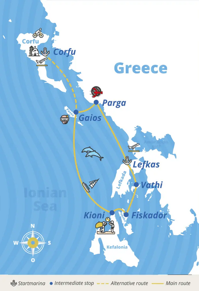 Greece Route A and B