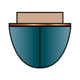 Monohull oder Einrumpfer (Ansicht von vorne)